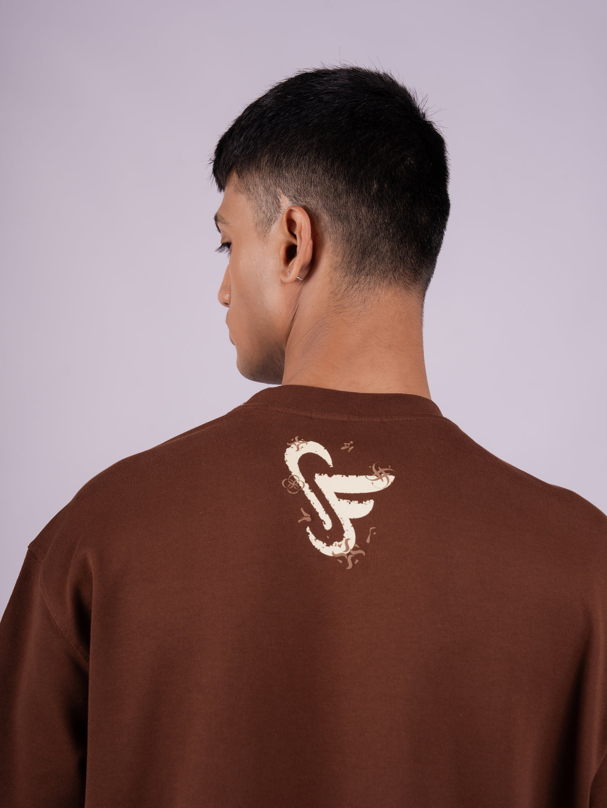 TERRY CTN ROUND NECK - CHOCOLATE