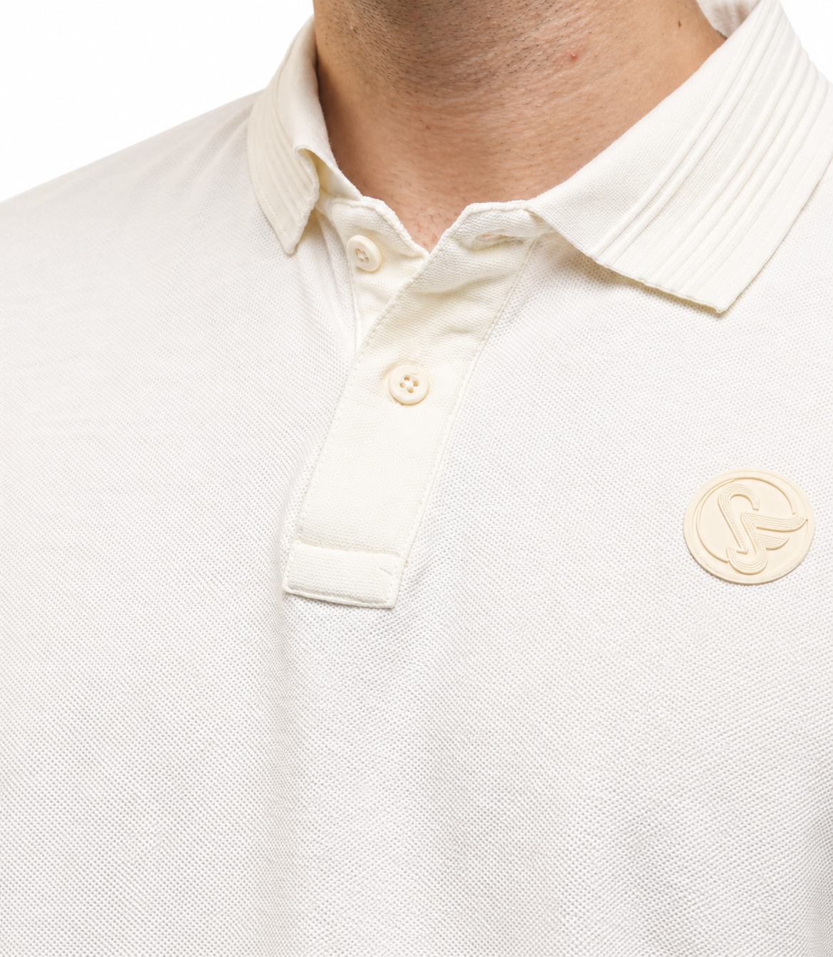 TRIPLE PK S MERCERIZED POLO - CREAM