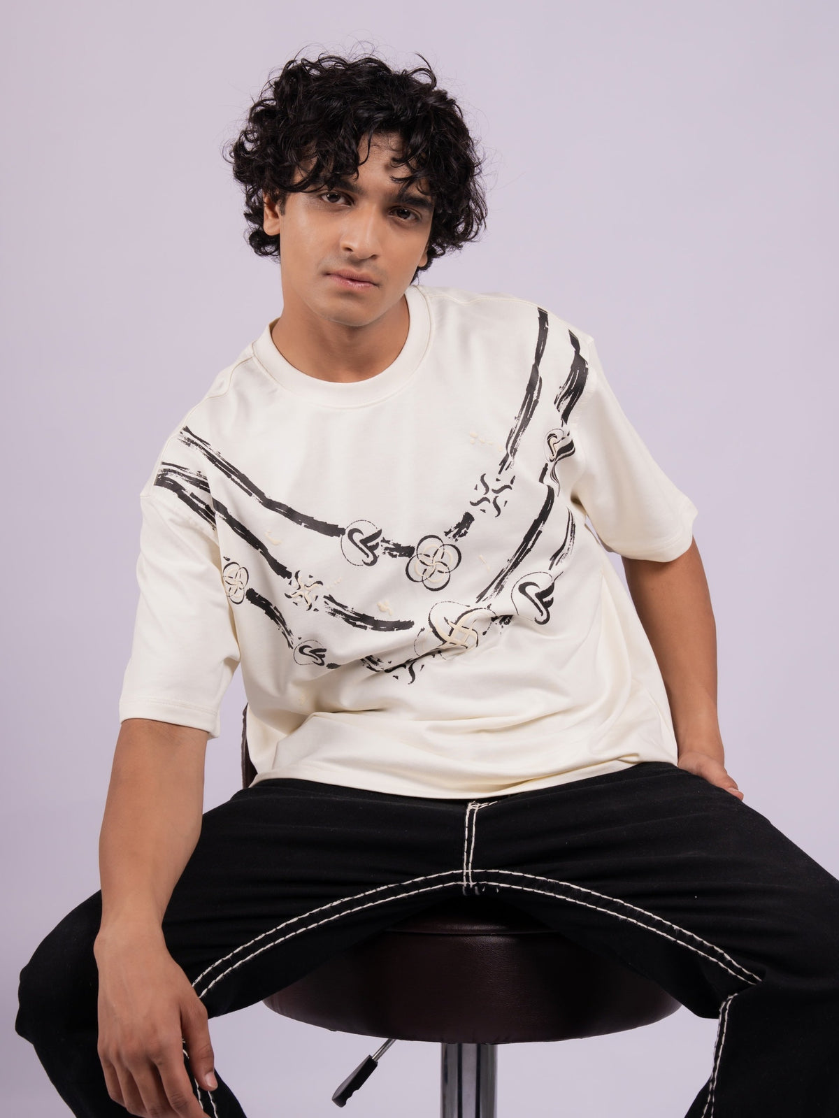 TERRY CTN ROUND NECK - CREAM