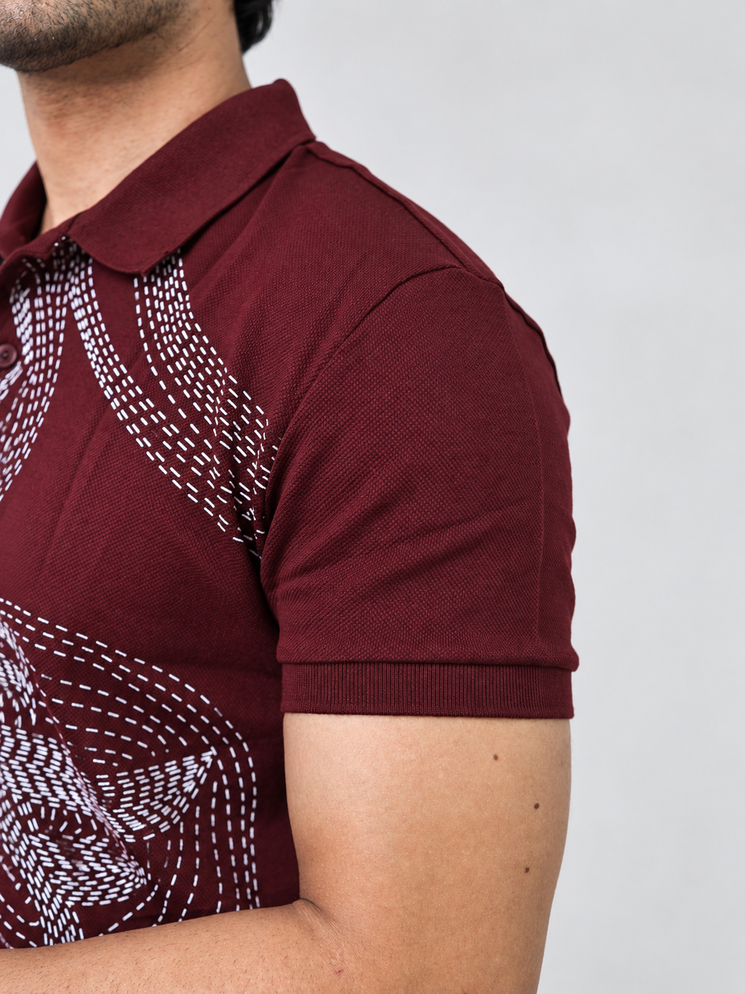 TRIPLE LPK MERCERIZED POLO - DEEP ROUGE