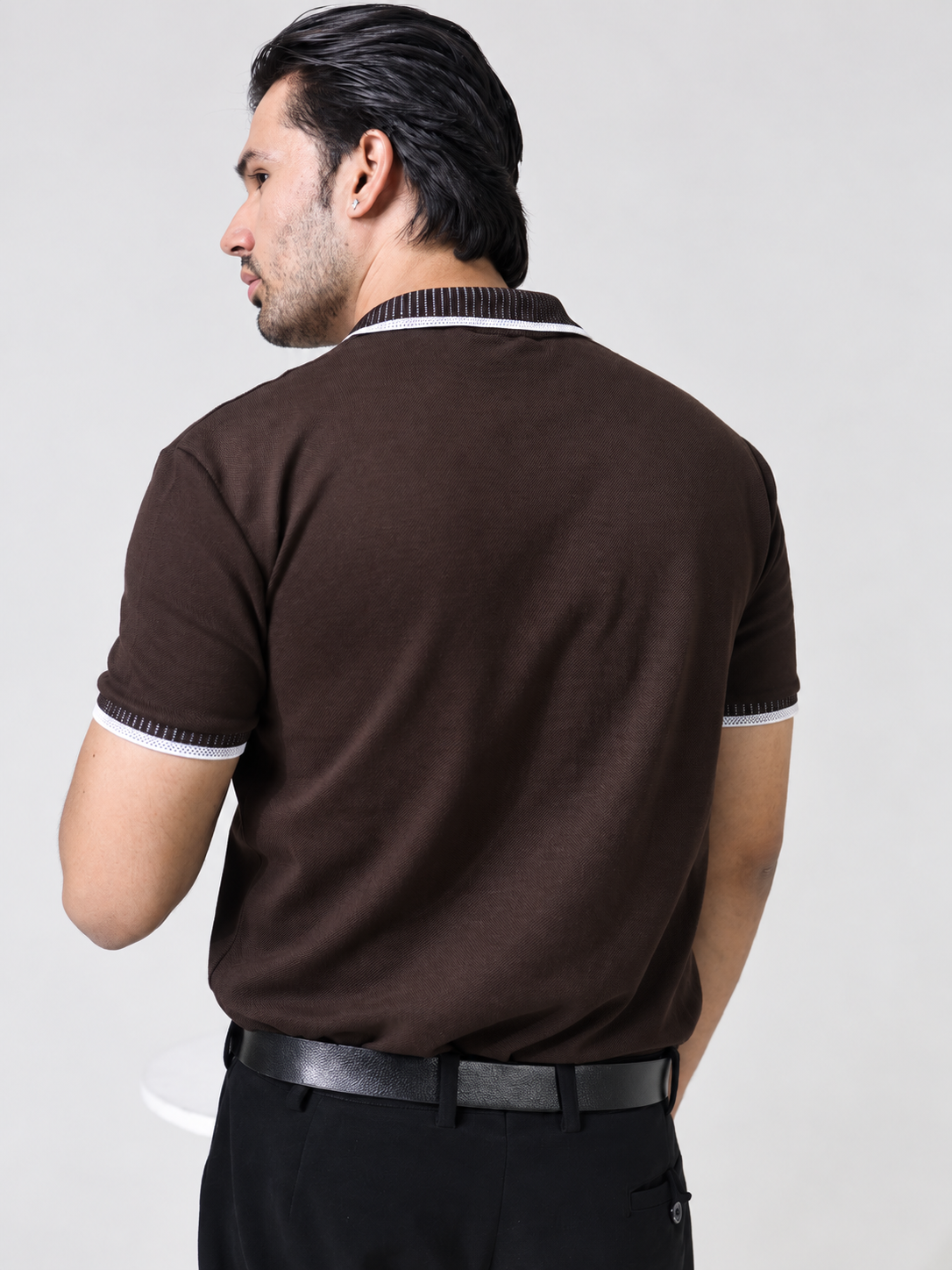 TRIPLE PK MERCERIZED POLO- MOCHA
