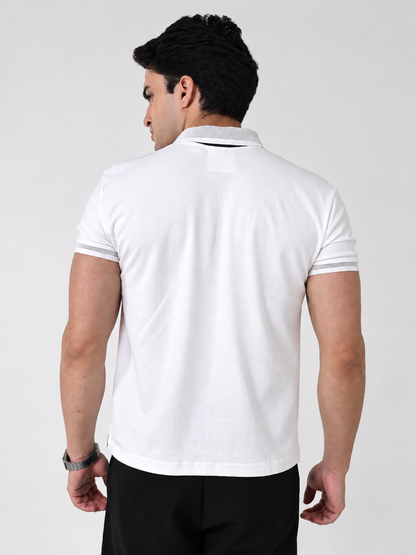 INTL S MERCERIZED POLO - OFF WHITE