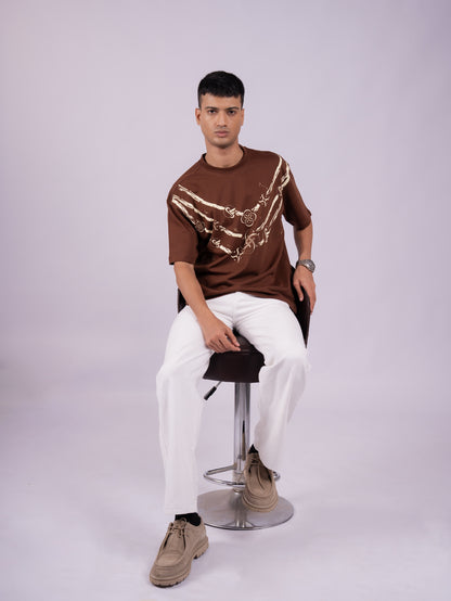 TERRY CTN ROUND NECK - CHOCOLATE