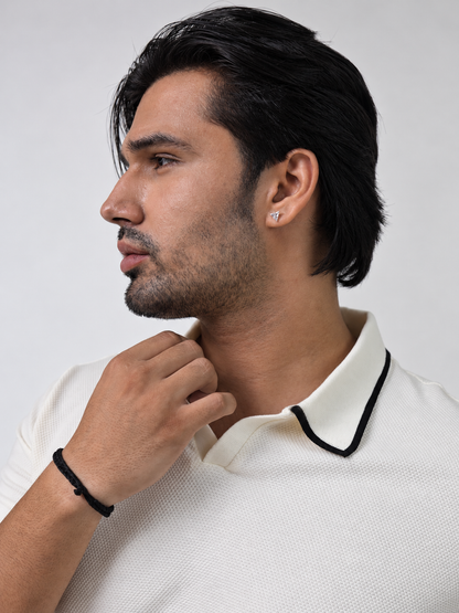 BUBBLE KNIT POLO - CREAM