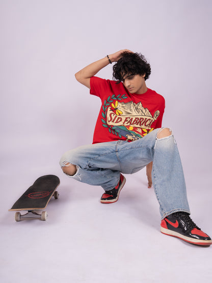 TERRY CTN ROUND NECK - RED