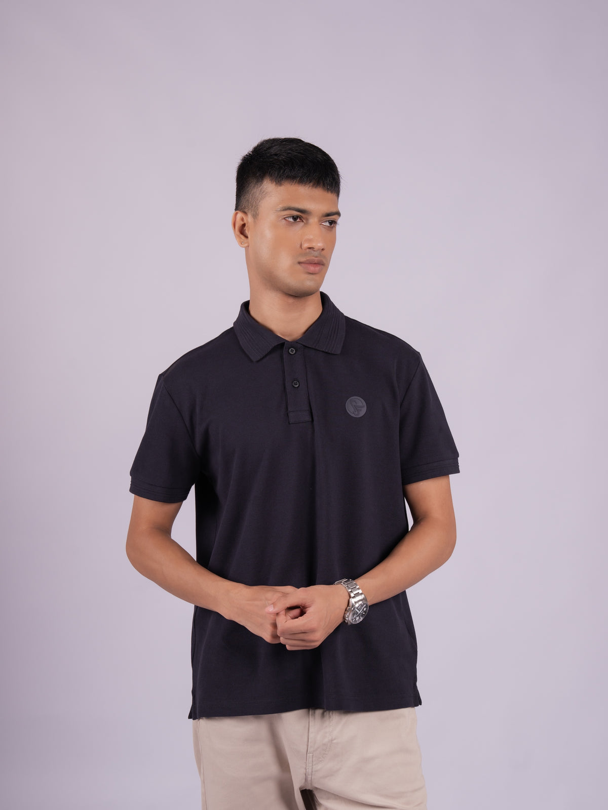 TRIPLE PK S MERCERIZED POLO - OXFORD BLUE