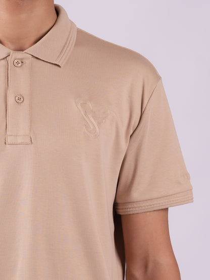 INTL MERCERIZED POLO - LATTE