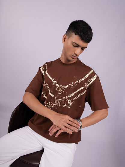 TERRY CTN ROUND NECK - CHOCOLATE