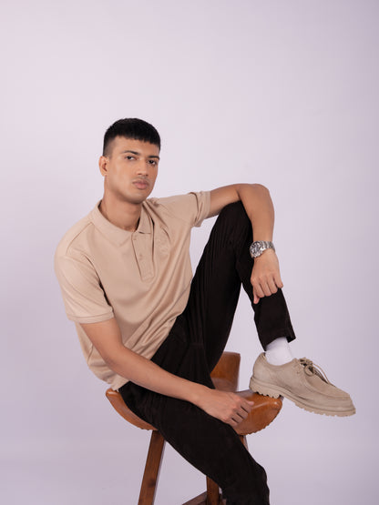 INTL MERCERIZED POLO - LATTE
