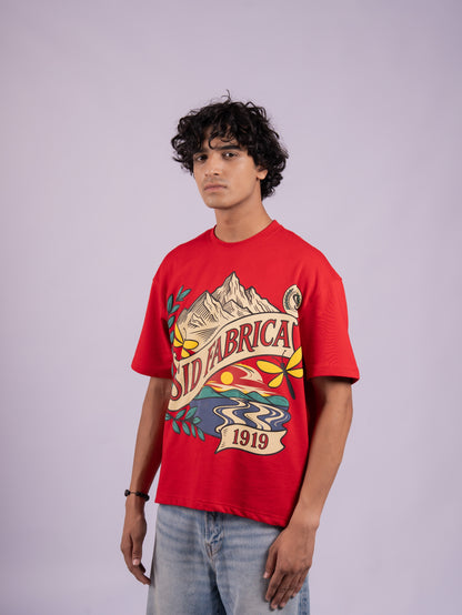 TERRY CTN ROUND NECK - RED