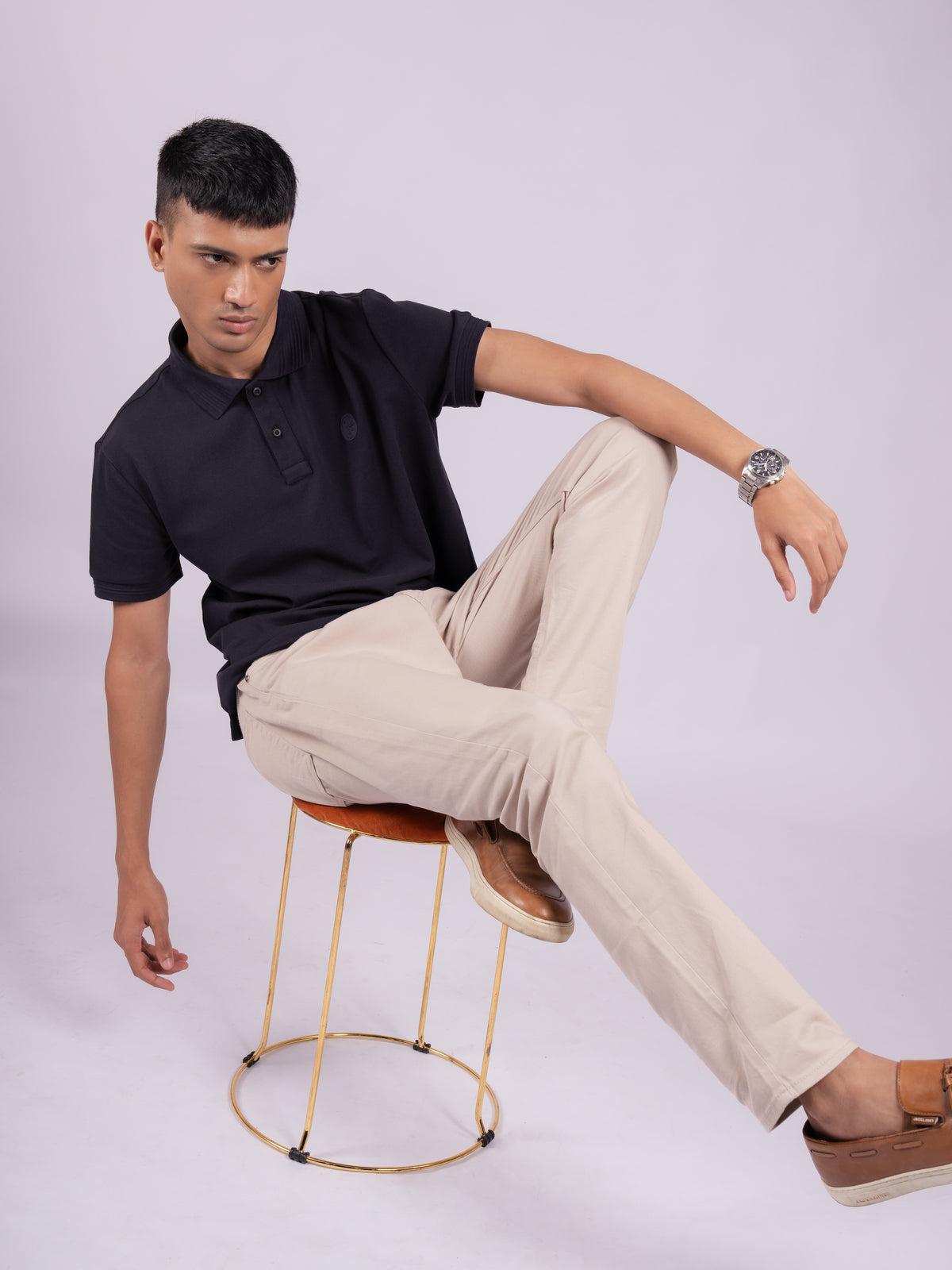 TRIPLE PK S MERCERIZED POLO - OXFORD BLUE