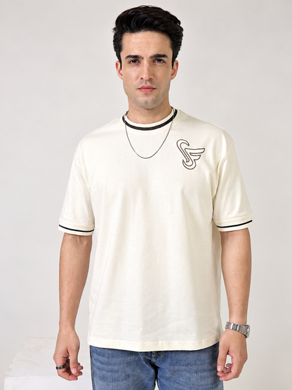 ROUND NECK MERCERIZED - CREAM