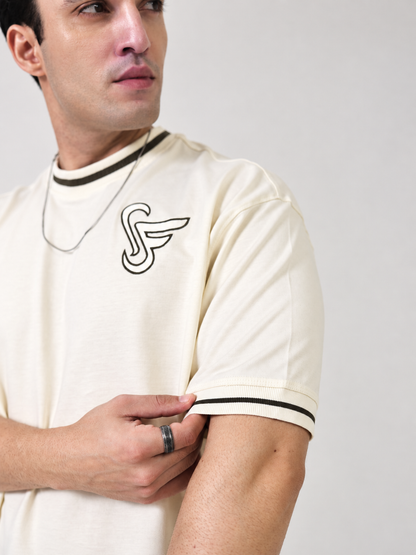 ROUND NECK MERCERIZED - CREAM