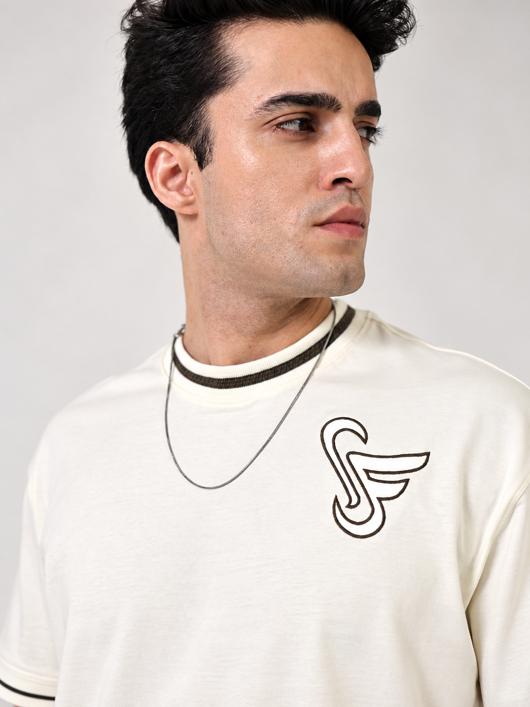 ROUND NECK MERCERIZED - CREAM