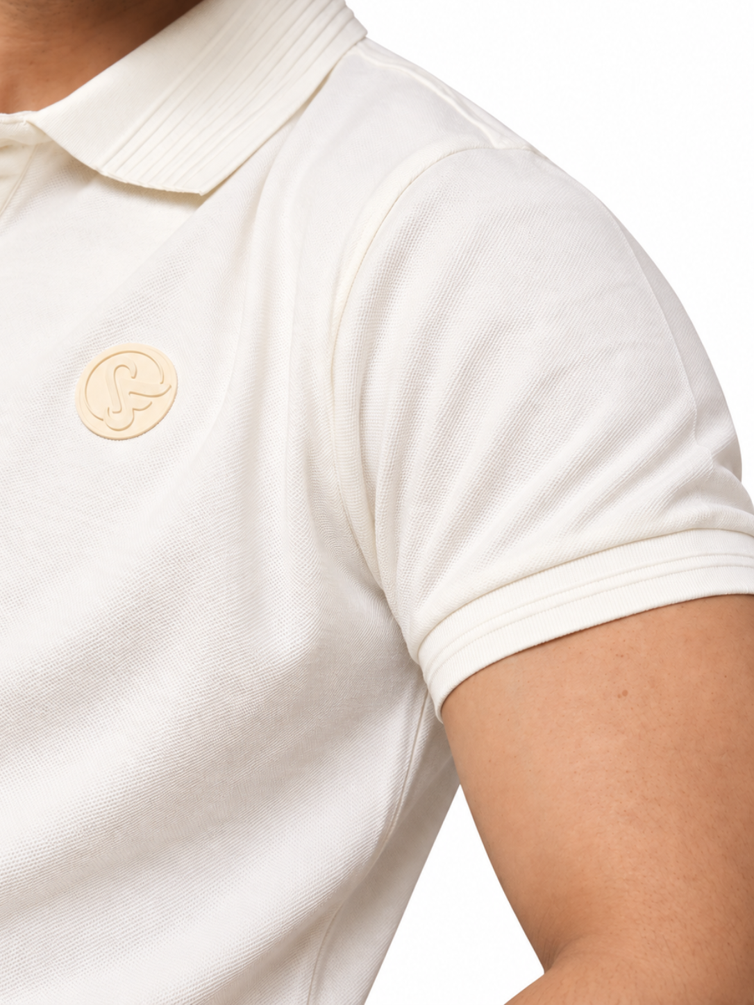TRIPLE PK S MERCERIZED POLO - CREAM